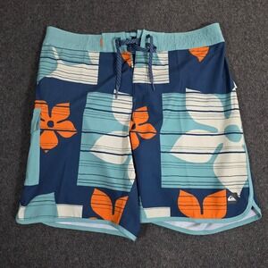 NWT Quiksilver Men's Size 33 Waterman Board Shorts Floral Print Surf Waist 35in